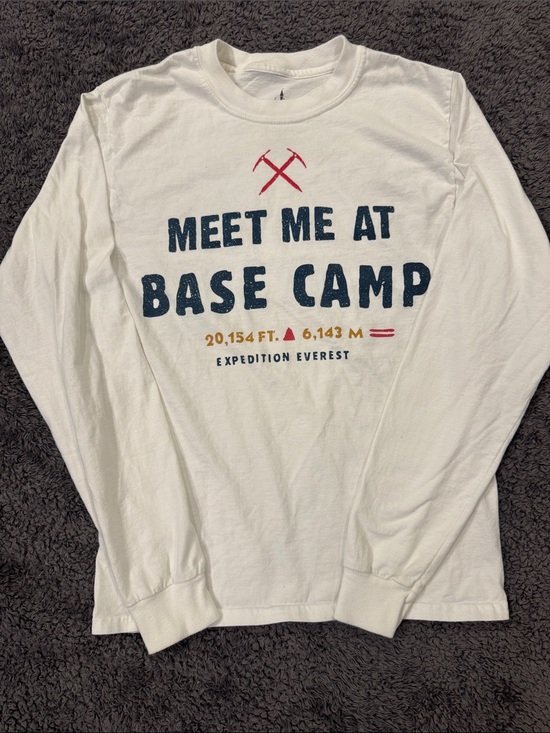 Disney Other - Disney Parks Meet Me At Base Camp Long Sleeve Graphic Tee Size Small UNISEX